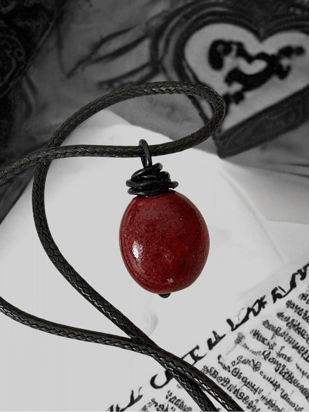 5 For $25💫Handcrafted Red Ceramic Pendant Necklace - Elegant Women's Jewelry